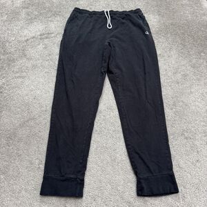 Champion Jogger Sweatpants Women XL Black Elastic Waist Drawstring Cotton Lounge